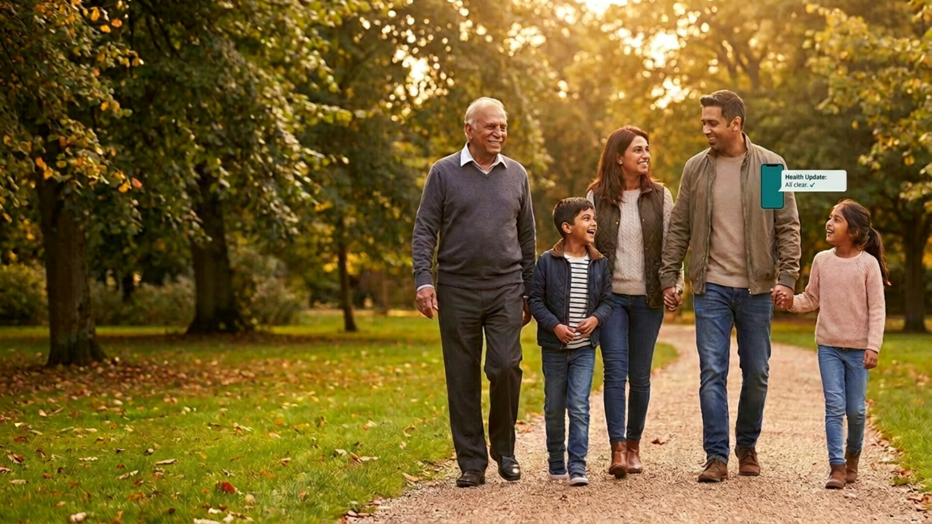 Multi-generational family enjoying time together in the park